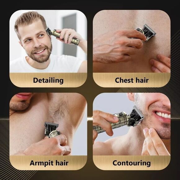 Cordless Hair Clippers for Men Professional Beard Trimmers with LCD Display - Picture 3 of 7